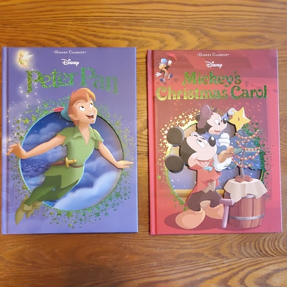 Disney Other - 2 DISNEY bks: PETER PAN & MICKEY'S CHRISTMAS CAROL